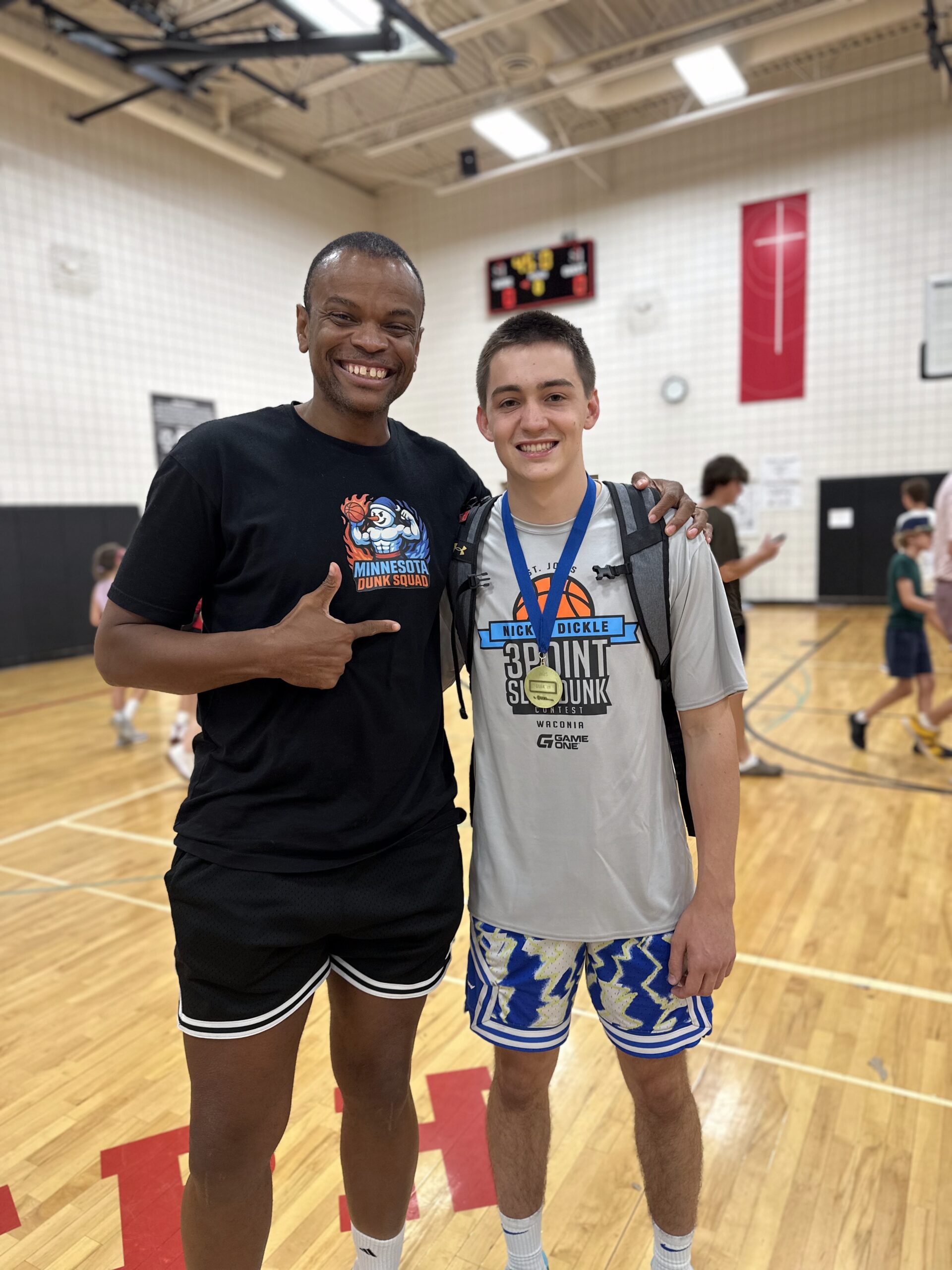 Dylan Haugen with Jason Robinson at Nickle Dickle 2025